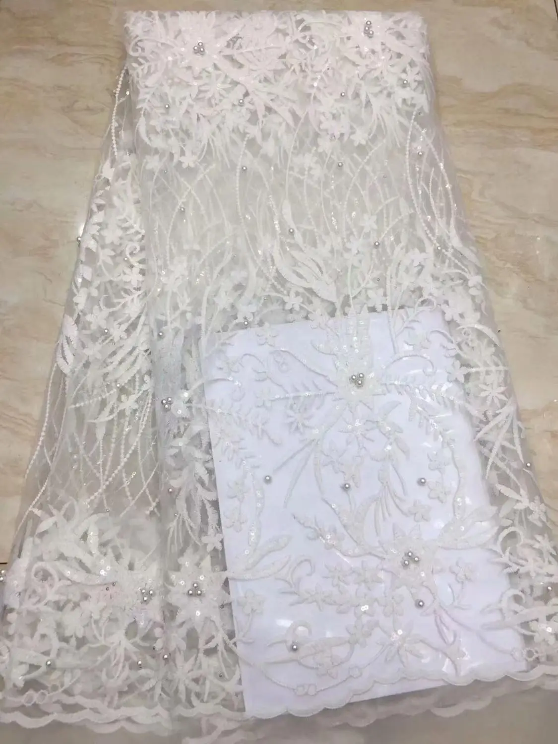 Высококачественная чистая Розовая вышивка из бисера и блесток французская