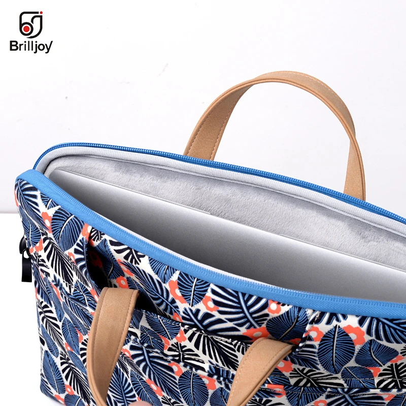 Brilljoy printing Style Laptop briefcase for women Apple computer bag liner package fashion laptop bag Unisex briefcase handbag