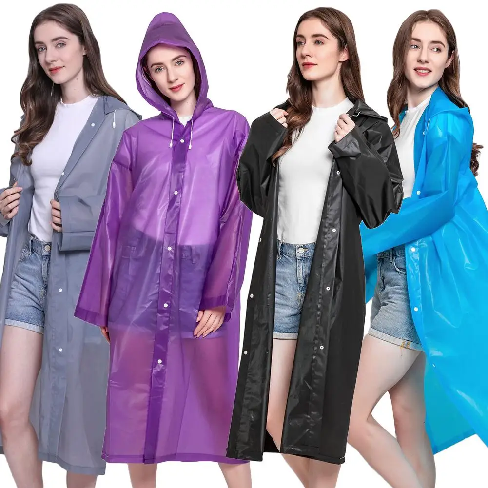 

Unisex Disposable Waterproof Thicken Hooded Outdoor Travel Long Raincoat Poncho Disposable protective Raincoat Poncho Disposable