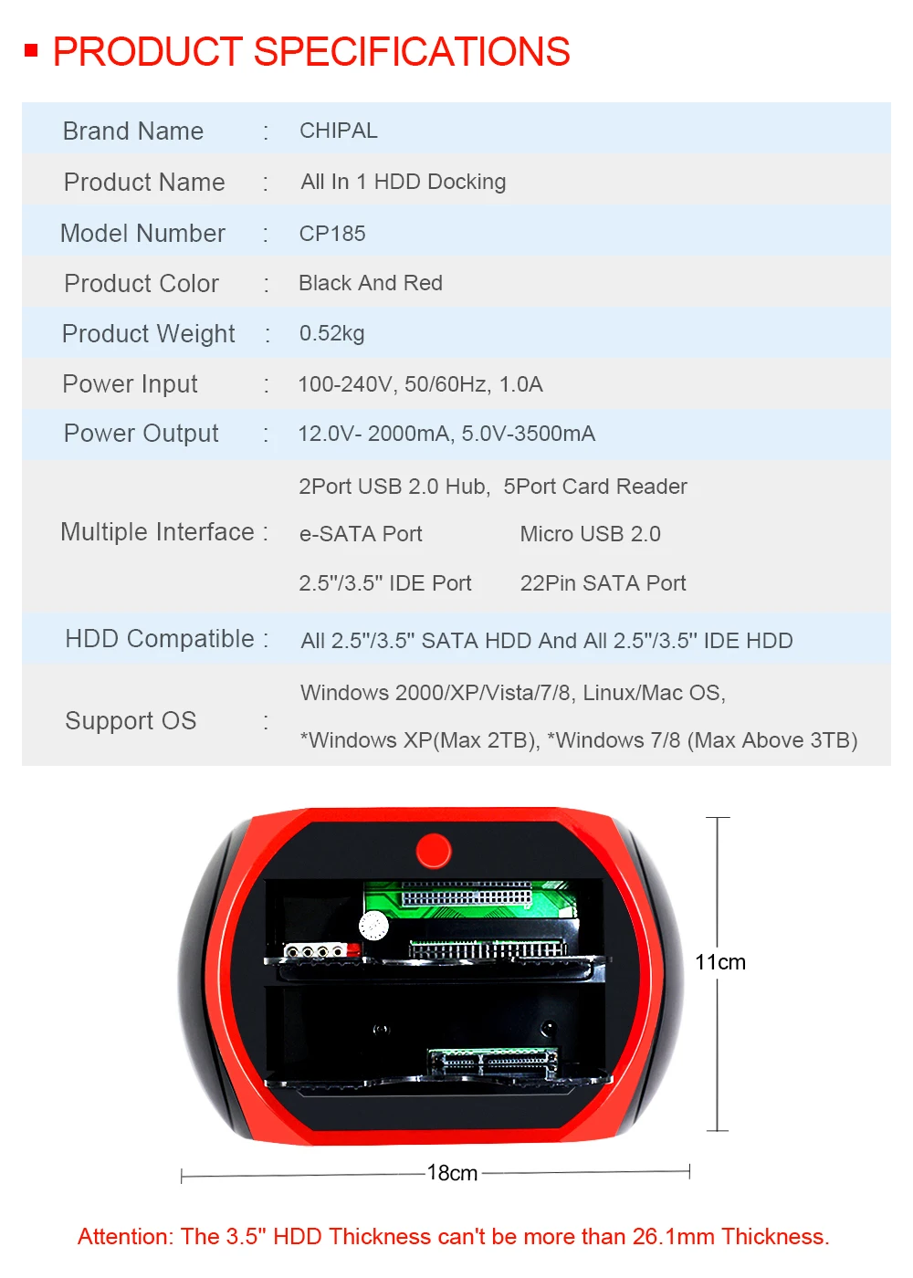 Док станция CHIPAL для жесткого диска USB 2 0 до 5 дюймов IDE SATA|Корпус диска| |