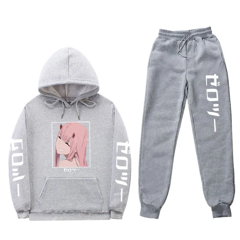 

Belle Franxx sweat capuche chrie en impression hommes femme ensembles 2 pices ensembles survtement hiver sweat capuche +