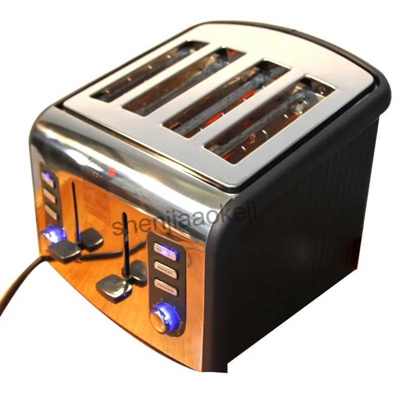 

Тостер из нержавеющей стали с 4 ломтиками, автоматический тостер CFDQ004, электрическая духовка, тостер для завтрака, машина для выпечки, нагрев...