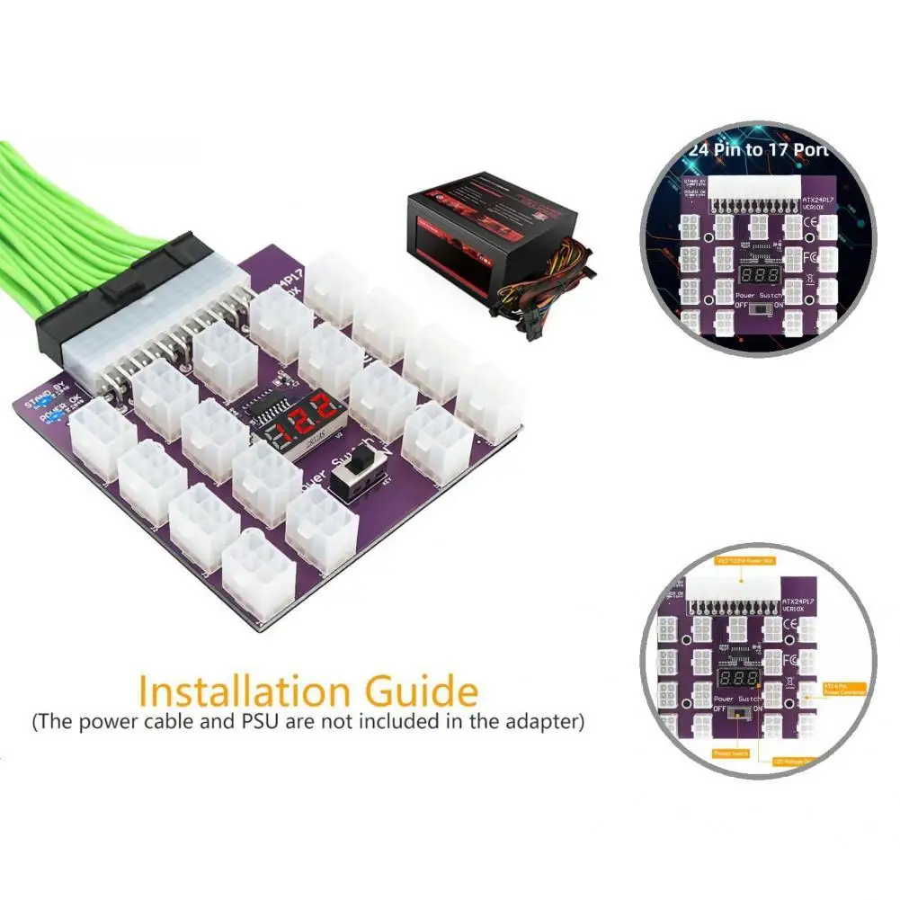 

Reliable Eco-friendly 24 Pin to 17 Port Power Supply Converter Module Board