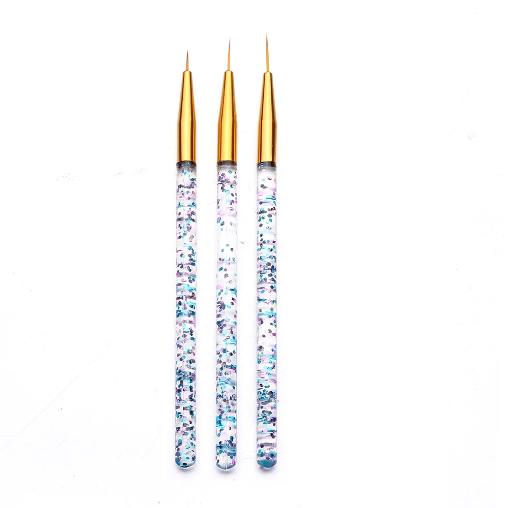 3 шт./компл. набор кистей для ногтей Nail Art кисть подводки маникюрные щетки