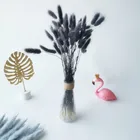 Натуральная пампасная трава 20 шт., Декор, белый, черный, серый хвост кролика, трава, свадебное украшение, сушеные цветы, аксессуары для дома