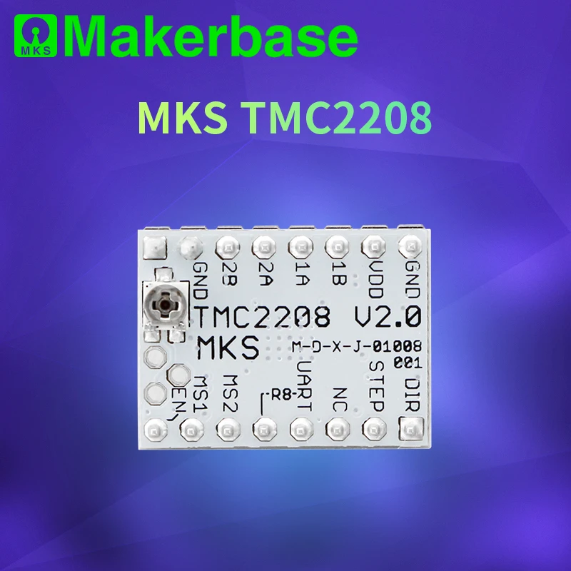 Makerbase MKS TMC2208 2208 шаговый двигатель драйвер StepStick 3D части принтера Ультра тихий для