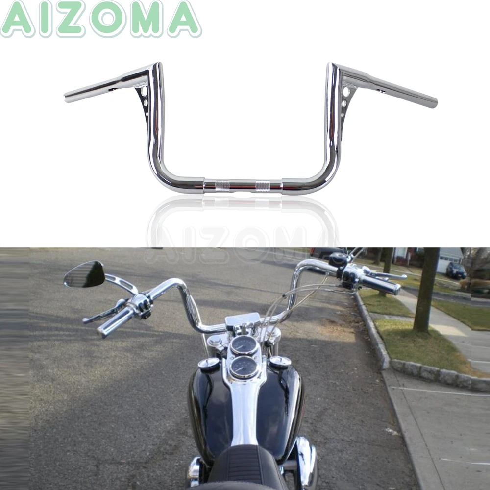 Руль для мотоцикла Ape Clubman 10 дюймов Harley XL Sportster Dyna LowRider Street Fat Bob FXD 32 дюйма широкие