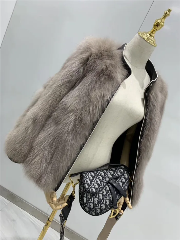 Abrigos mujer invierno шуба из натурального Лисьего меха женская зимняя короткая Повседневная мотоциклетная Лоскутная куртка из натуральной кожи Верхняя одежда