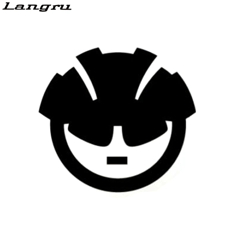 Langru 15 см x 13 8 интересный спортивный значок велосипедный шлем виниловая наклейка