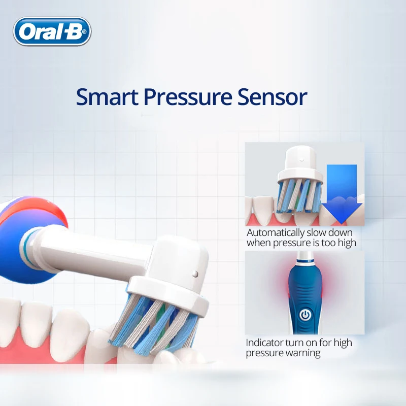 Oral B Ультразвуковая электрическая зубная щетка Pro4000 3D Smart Tooth отбеливающая