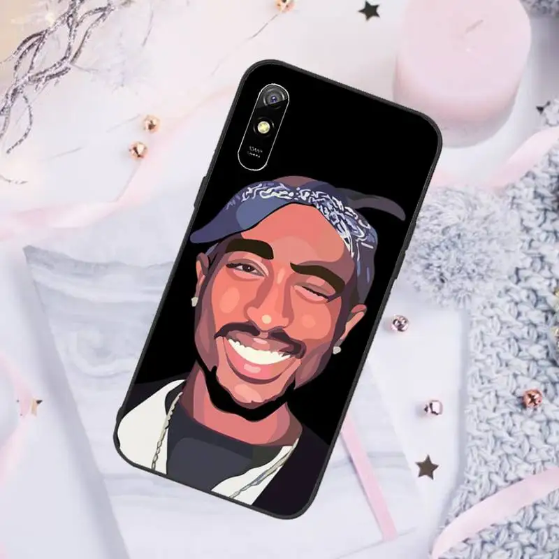 

2pac Phone Case For Xiaomi Redmi note 7 8 9 pro 8T 9A 9S Mi Note 10 Lite pro