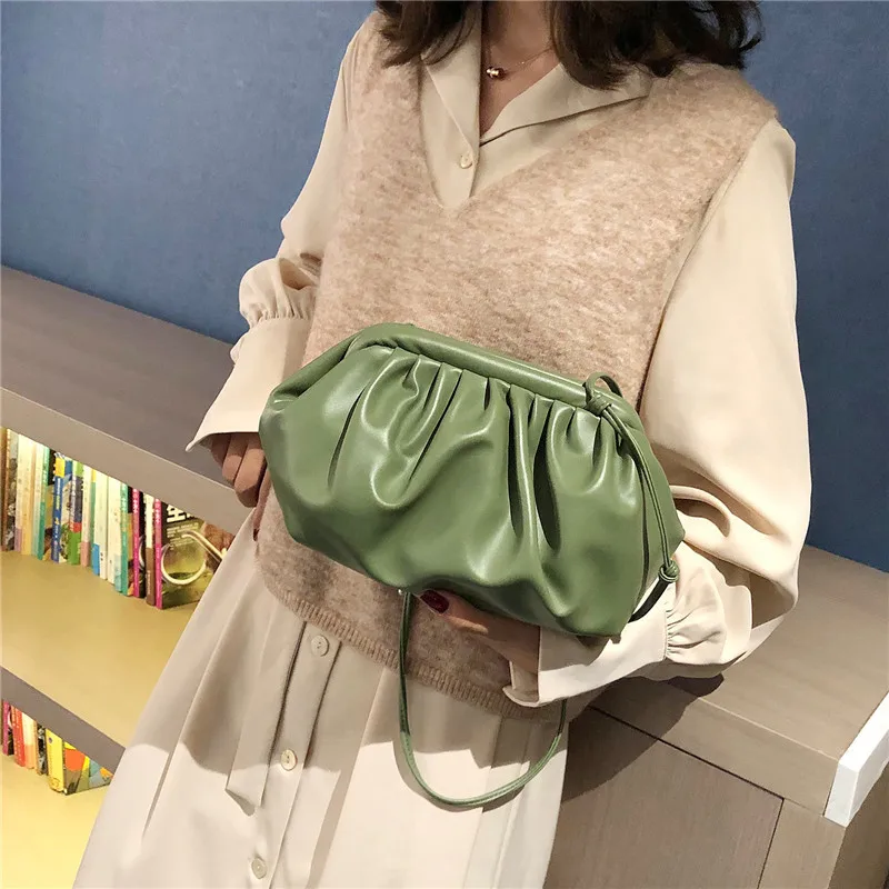 

SWDF Women 2021 Luxury Day Clutches Hobos Crossbody fashion Cloud bag Soft Leather Bag Single Shoulder Purse Handbag And Purse