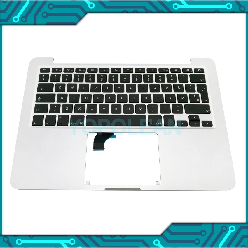 Новая Danmark Датская клавиатура верхний корпус Упор для рук MacBook Pro Retina 13 дюймов A1502