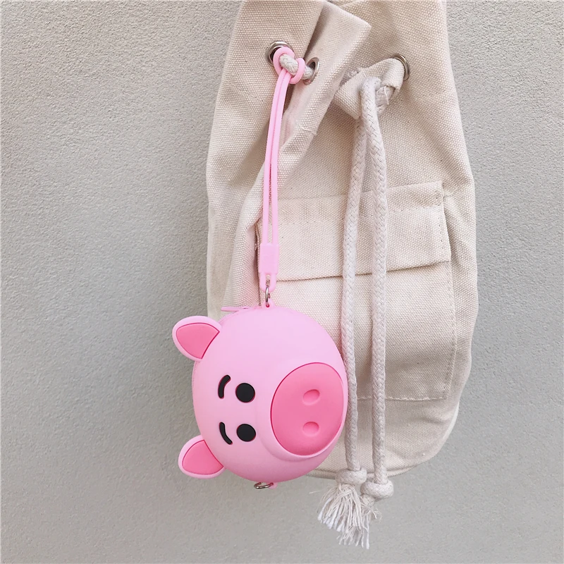 Женский кошелек маленький силиконовый Круглый Мини милый Футляр для наушников