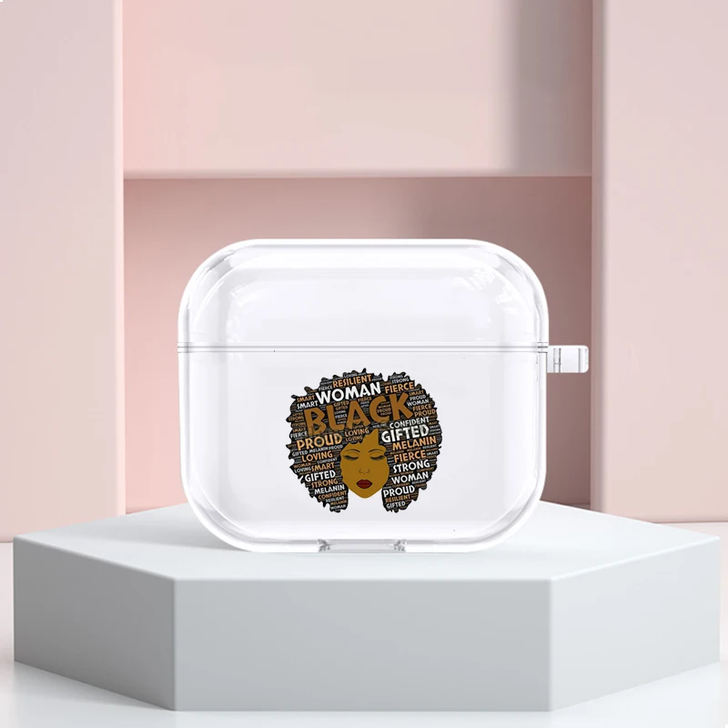 

Черный женский защитный чехол для наушников Airpods Pro 2/1