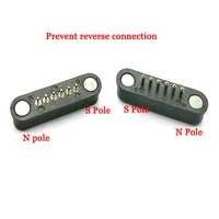 1pcs 6p magnetic pogo pin connector 6 positions pitch 2 2mm 3a spring loaded header contact for charge data transfer cable probe