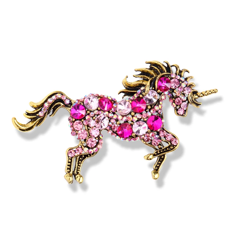 Женская брошь в форме лошади Morkopela Винтажная животного со стразами аксессуар |