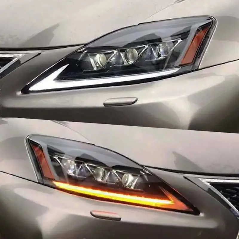 Светодиодный налобный фонарь для Lexus IS250 IS300 IS350 2006 до 2012 года полный светодиодный налобный фонарь модифицированный в сборе черный цвет