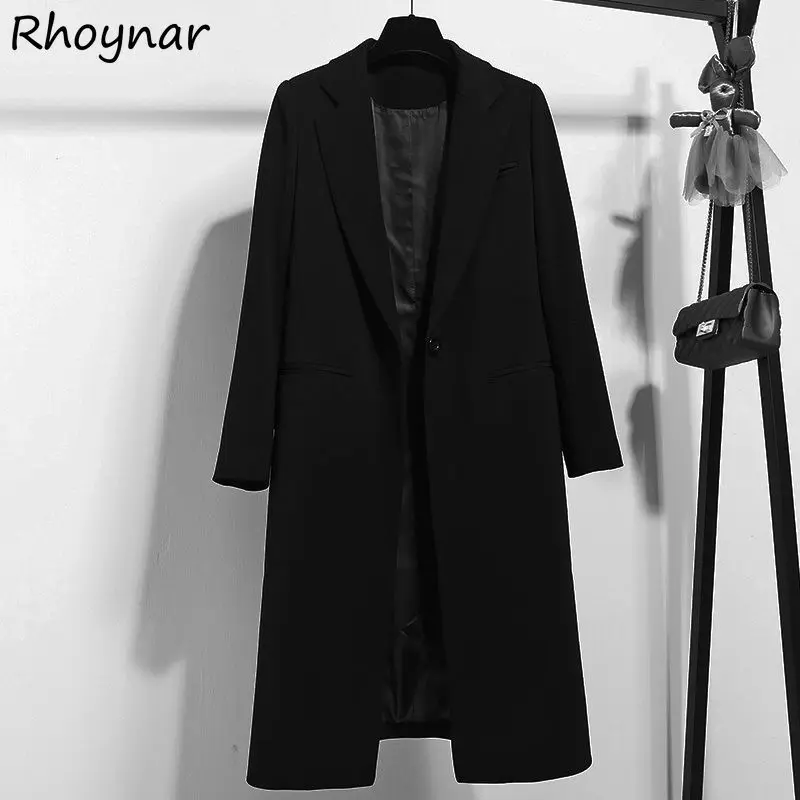 

Blazers Womens Spring Fashion New Leisure Simple Solid All-match Tender Lady Soft Chic Daily Ulzzang Single Button Elegant Retro