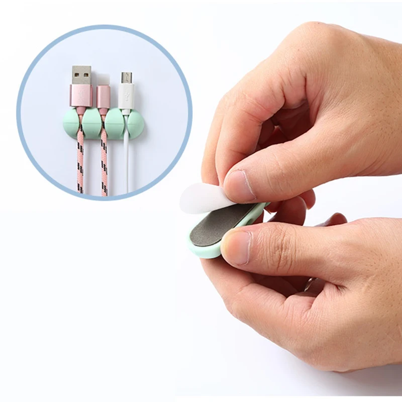 1 шт. силиконовый ЦВЕТНОЙ кабель намотка финишер стеллаж для хранения дома iteam