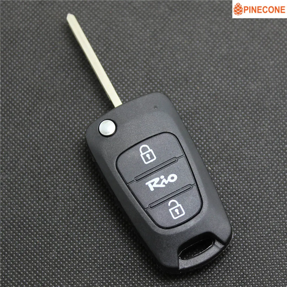 PINECONE для KIA RIO чехол автомобильного ключа Стайлинг 3 кнопки Uncut HY40 Blade удаленный