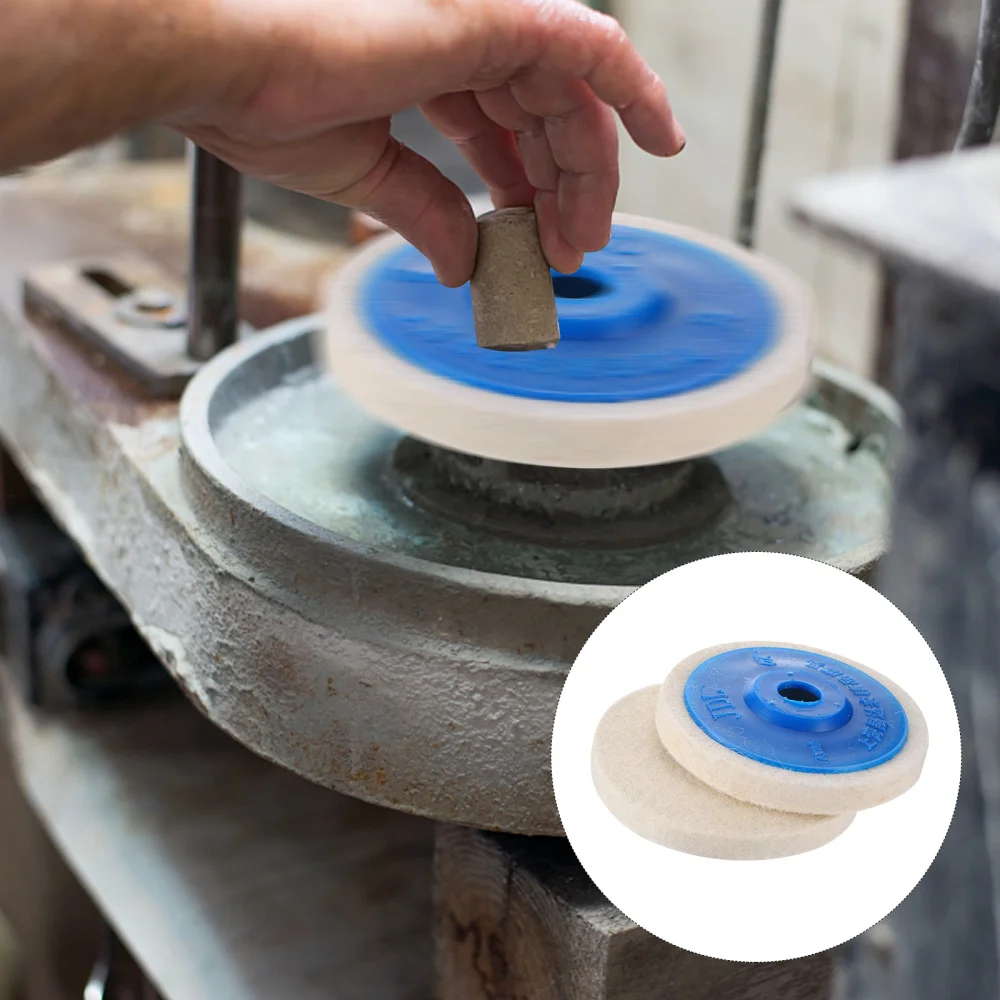 

10Pcs Wool Grinding Polishing Tools Polishing Wheels with Broken Waxes (Blue)