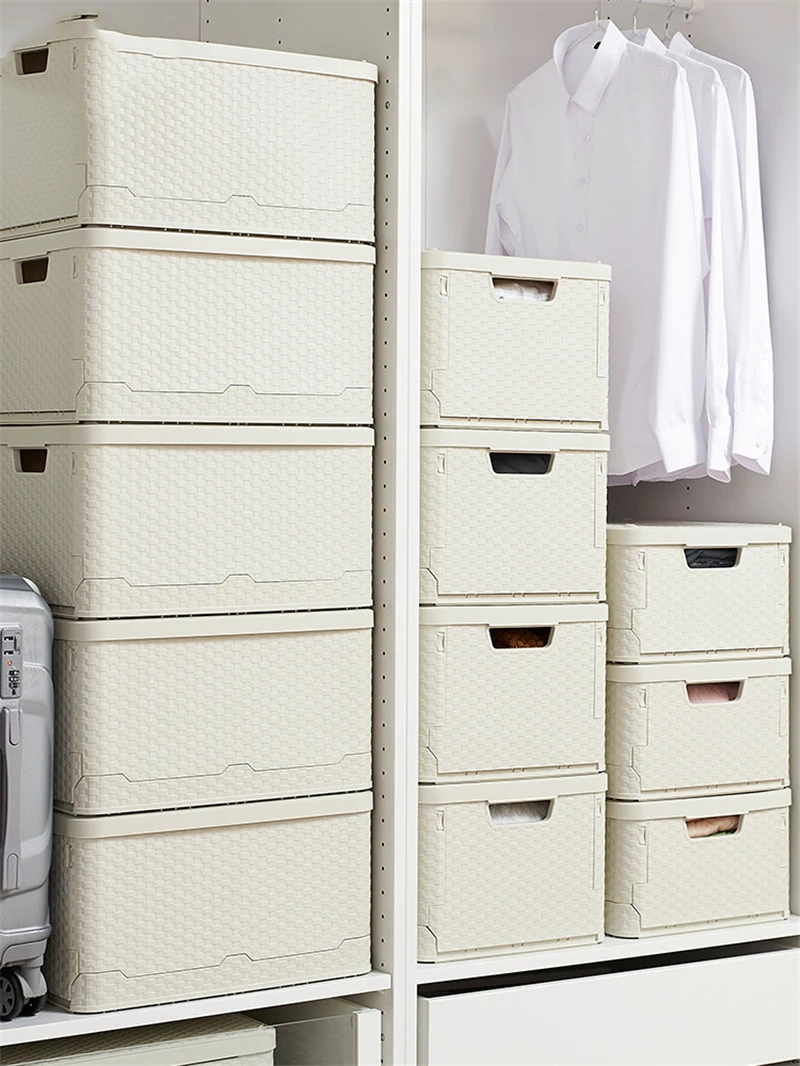 Настольная корзина для хранения дома ванной кухни гардероба пластиковая коробка