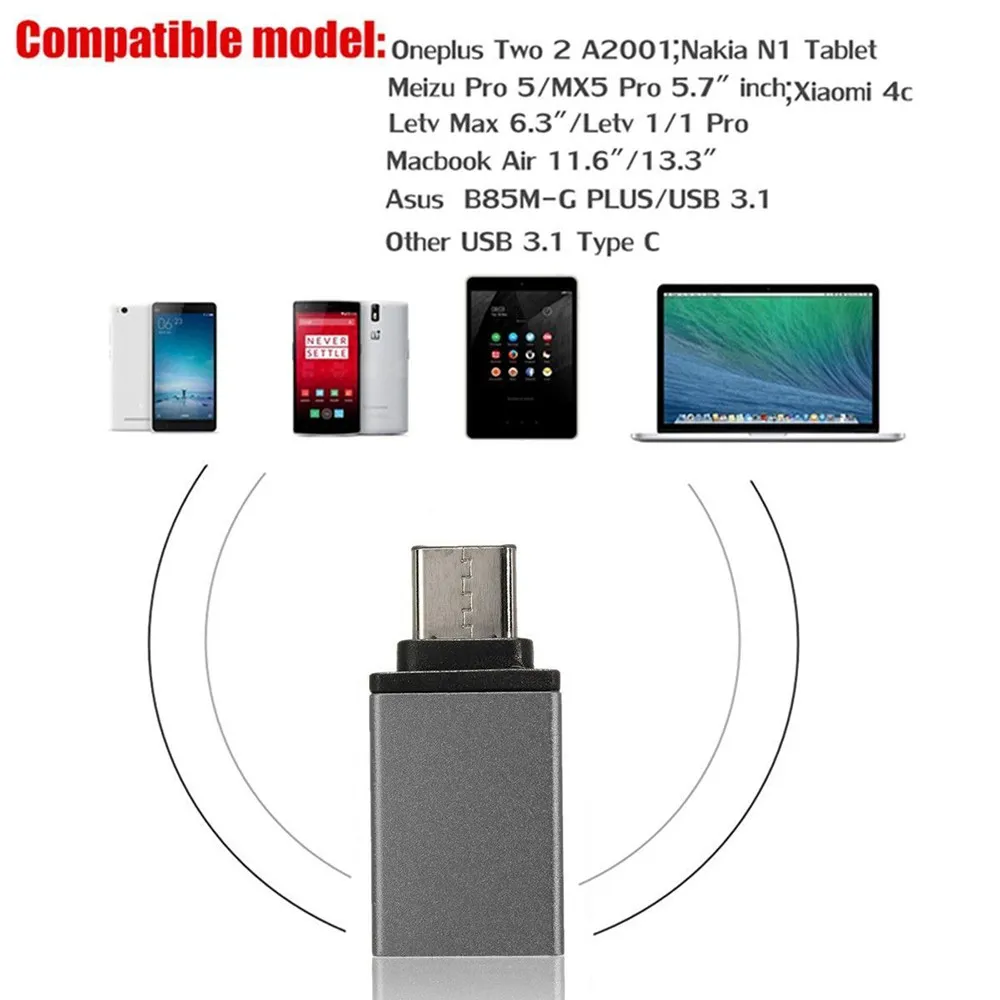 

Type C Male to USB 3.0 Female OTG USB 3.1 Data Sync Charge Adapter Converter New