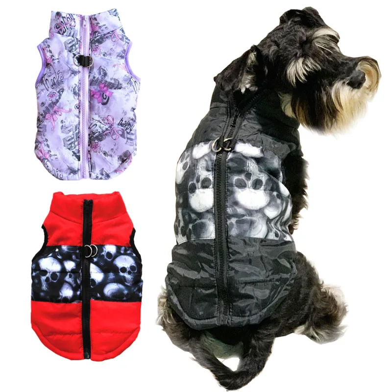

Pets Winter Warm Coat Pet Clothes Dog Vest Harness 2 In 1 Outfit Padded Jacket For Small Puppy Dogs Pet Cold Weather XS-XL