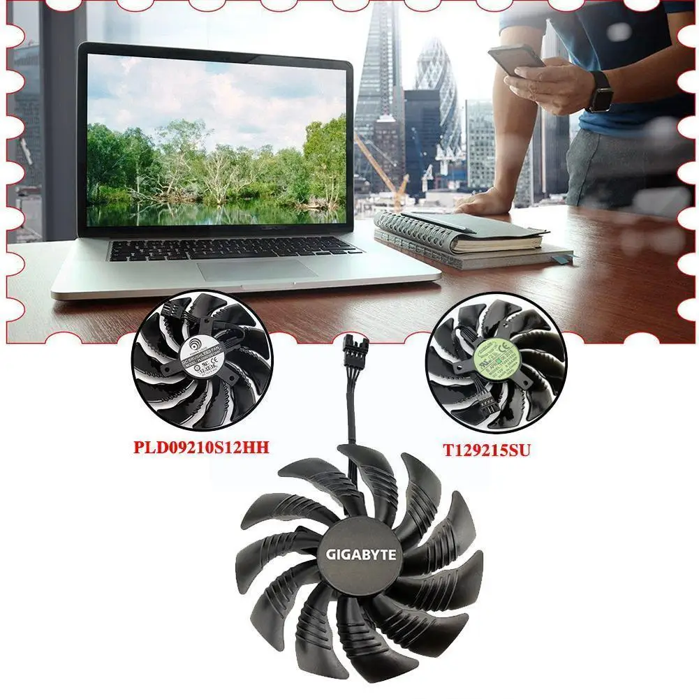 

Кулер для видеокарты Gigabyte Gtx 1060 1070 T129215su / Pld09210s12hh