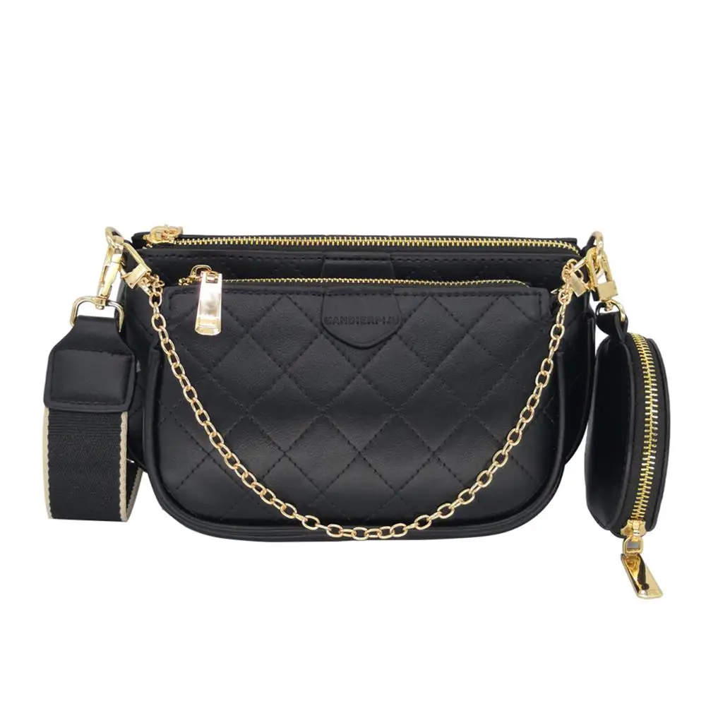 

Wild Messenger Shoulder Bags Female Fashion Letter Flap Plaid Chains Zipper Women's Handbags Casual Crossbody Bags Ladies Totes
