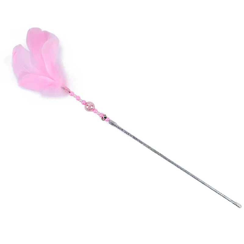 

Pet Dog Cat supplies Food Treat Dispensing Toys for Puppy Small Dogs Feather Pet Elastic Feathers Cat Stick