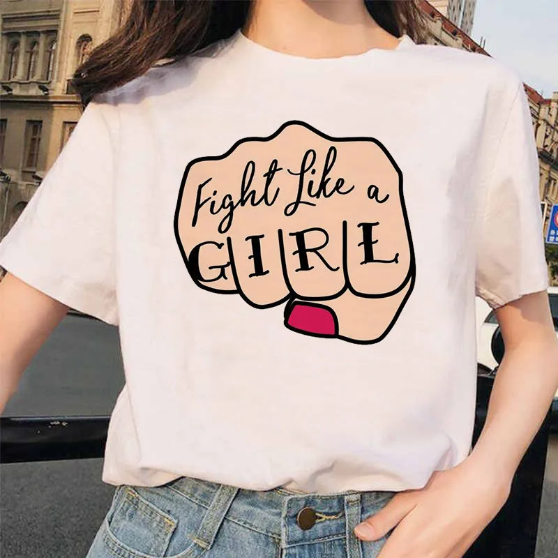 Смешная Женская Футболка Harajuku женская футболка Feminism Ullzang для девочек с