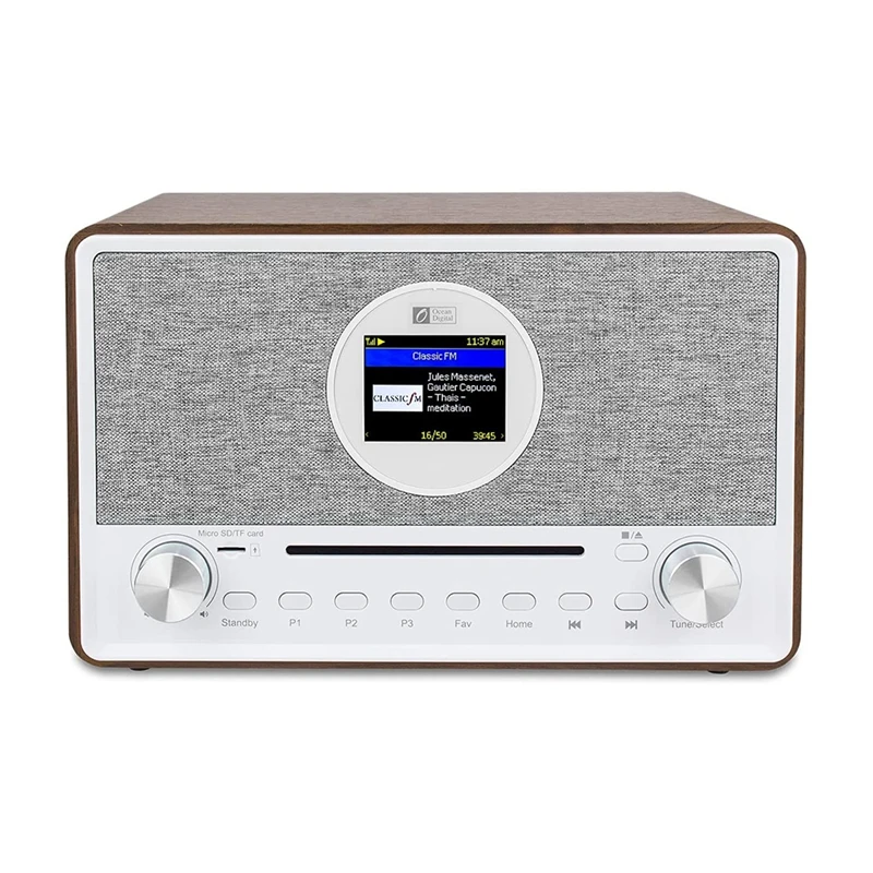 Интернет-радио с регулируемой яркостью Wi-Fi и Bluetooth CD SD/TF карта Upnp DLNA плеер