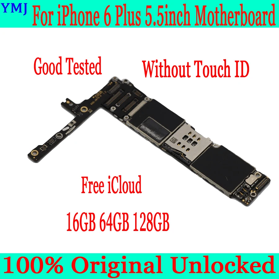 Бесплатная материнская плата iCloud для iphone 6 Plus без Touch ID 100% оригинальная