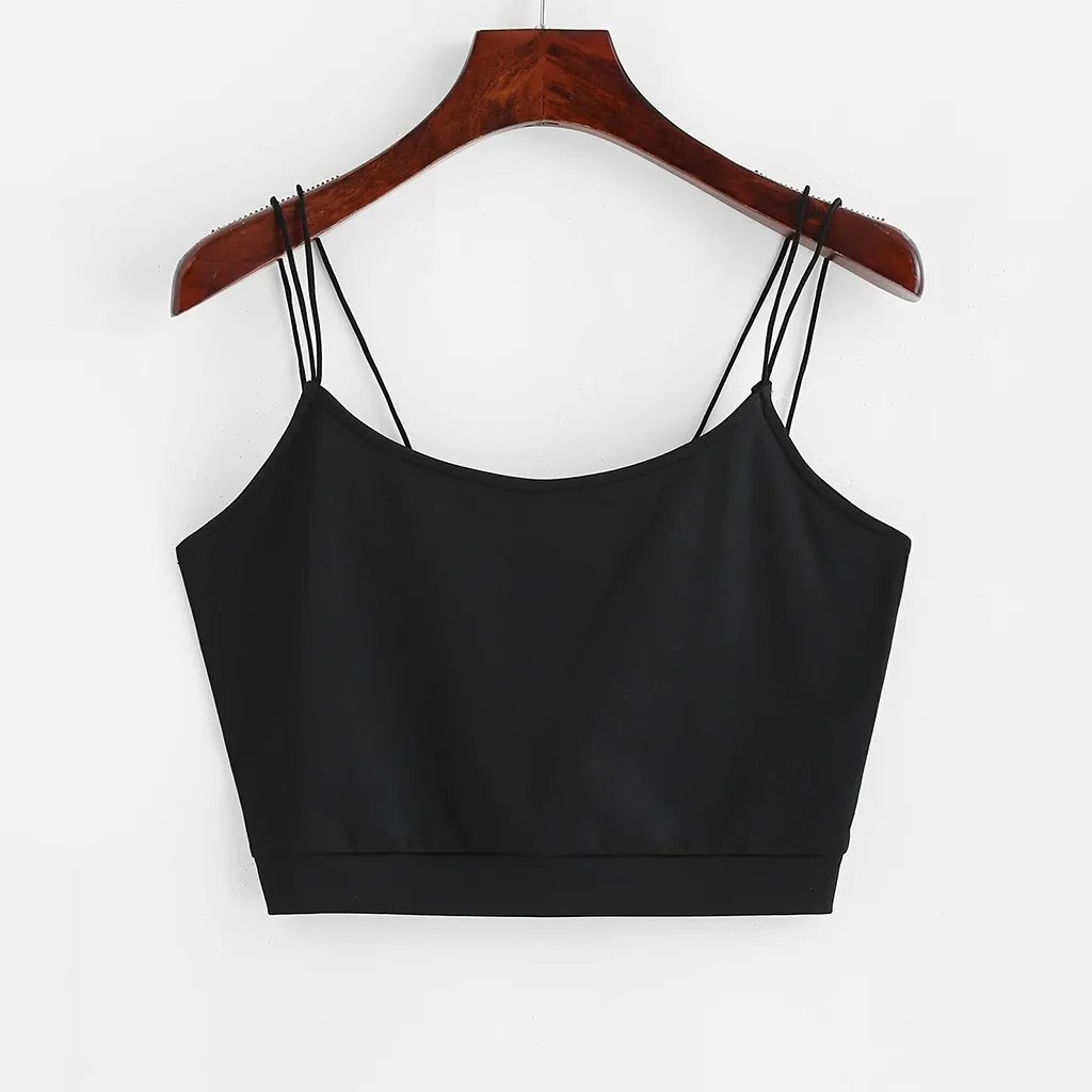 Sleeveless Women Camisole Fashion Sexy Solid Color Umbilical Small Sports And Leisure Style Wild Base Tops All Seasons | Женская одежда