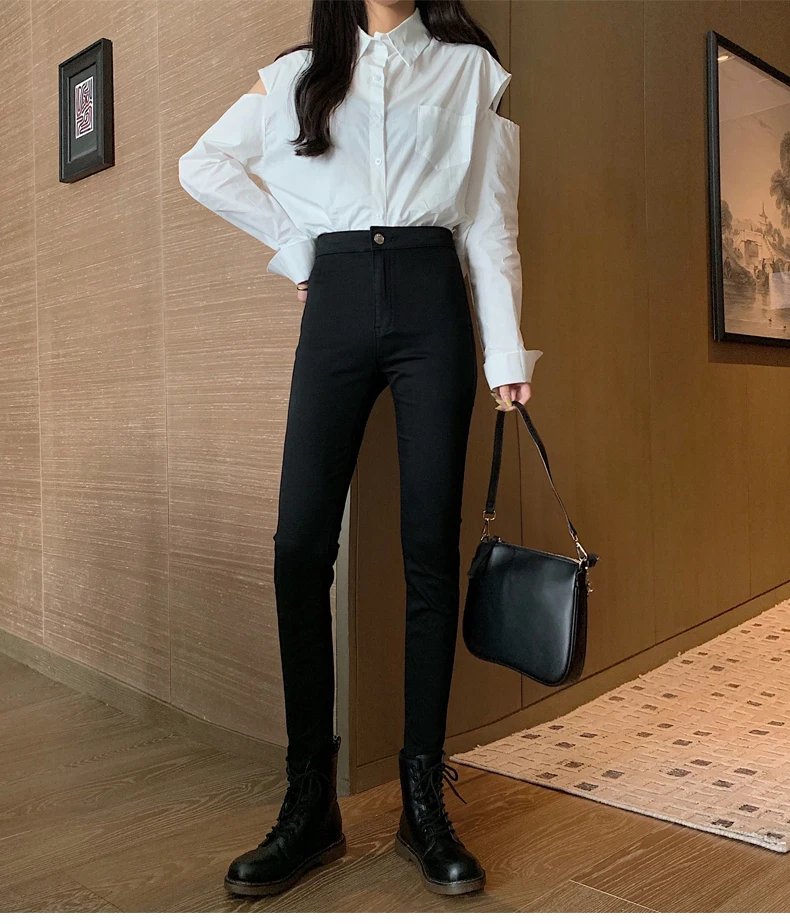 

streetwear high waist women's fashion jeans woman girls women pencil pants trousers female jean denim skinny mom jeans Plus size