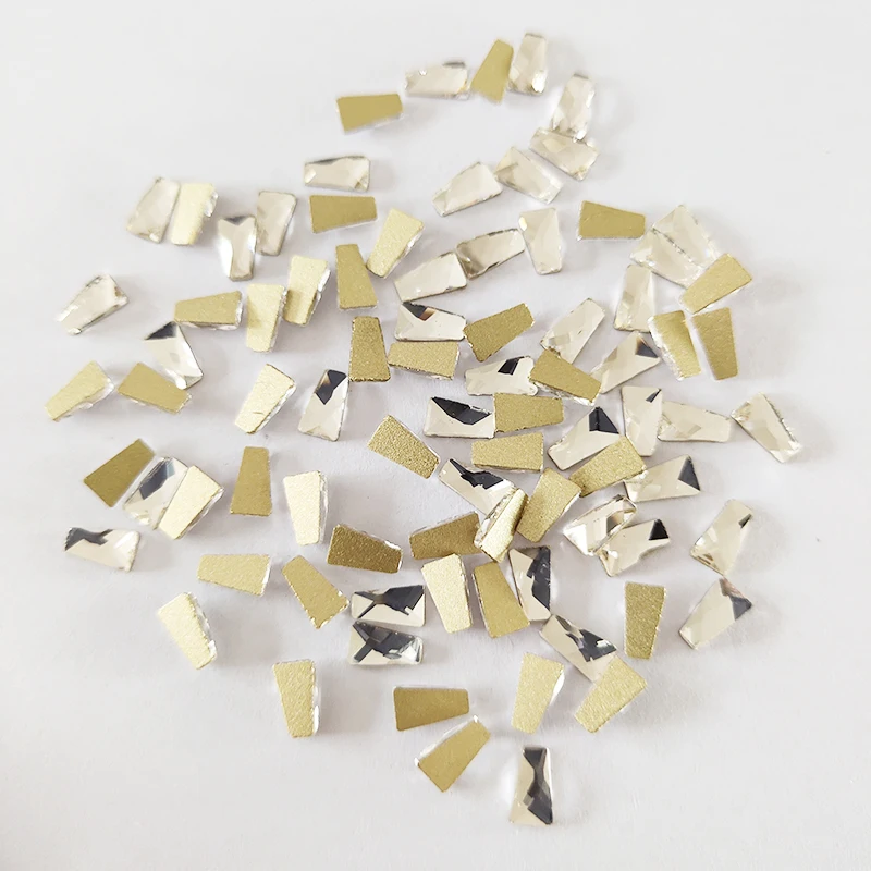 3X5mm T shape 1000 шт блестящие стеклянные стразы для дизайна ногтей кристально чистые микс формы стеклянные плоские с оборота камни для 3D украшения ногтей - Цвет: 3X5mm T shape