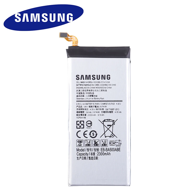 Оригинальная батарея для Samsung GALAXY A5 2015 EBBA500ABE оригинальная запасная телефона 2300