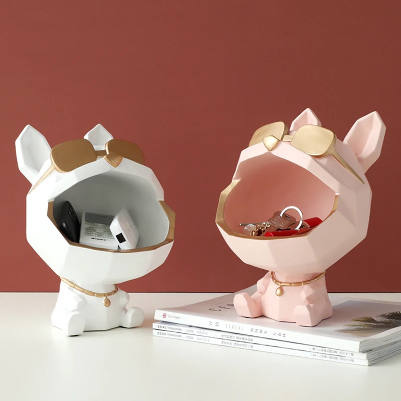 

Dog Big Mouth Storage Box Home Decor Ornamental Resin Art Sculptures Figurines Home Decor Decorative Gift B99