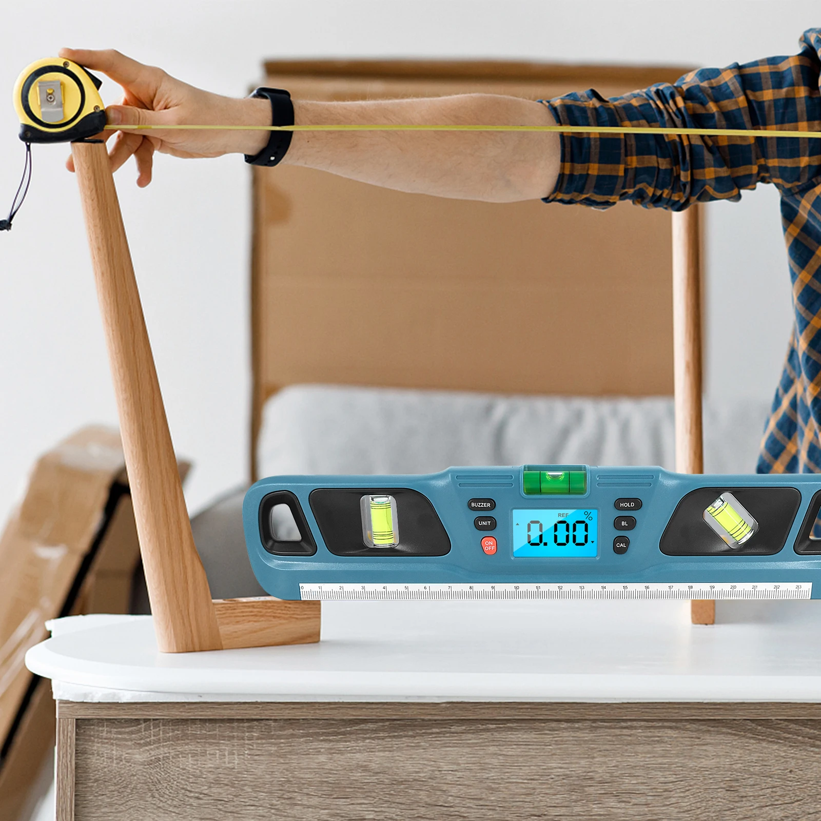 Электронный цифровой транспортир 230 мм Гониометр электронный уровень 360 градусов