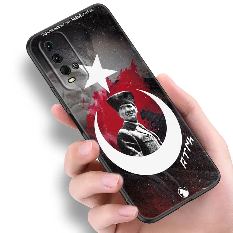 Силиконовый чехол с турецким флагом для Xiaomi Redmi Note 10 9 Pro Max 10s 9s 8 8A 7 9C 9A 9T 10T мягкий