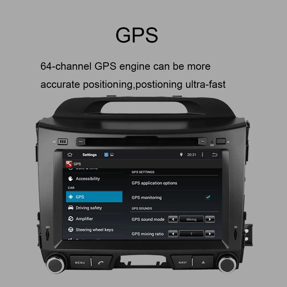 8-дюймовый Восьмиядерный процессор 4 Гб + 64 ГБ Автомобильная GPS-навигация для Kia