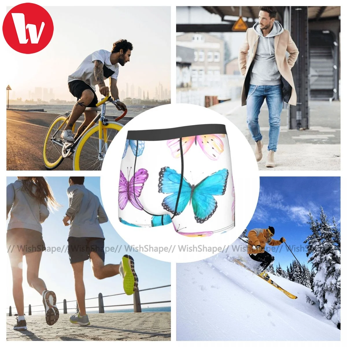 

Butterfly Underwear Trenky Polyester Cute Trunk Boys Sublimation Print Boxer Brief