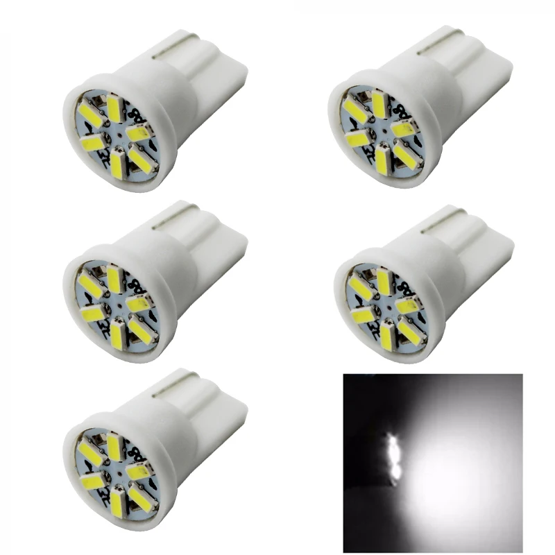 T10 3014 6 светодиодный SMD W5W 194 168 без ошибок чистый указатель поворота номерной знак