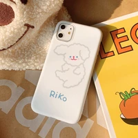 ins hot cute pattern anime phone case for iphone 6 7 8 11 12 plus x xr xs max se matte feel solid silicone protective back cover