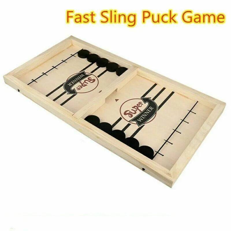 

Funny Fast Sling Puck Game Paced SlingPuck Winner Board Family Games Toys
