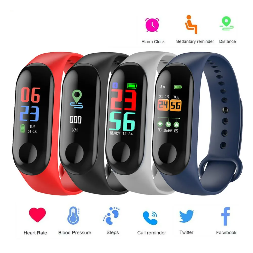 Смарт часы мужские для Android IOS цифровые фитнес трекер силиконовый ремешок