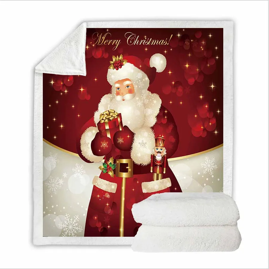 HELENGILI рождественское шерпа одеяло женское цветочное покрывало бархатное