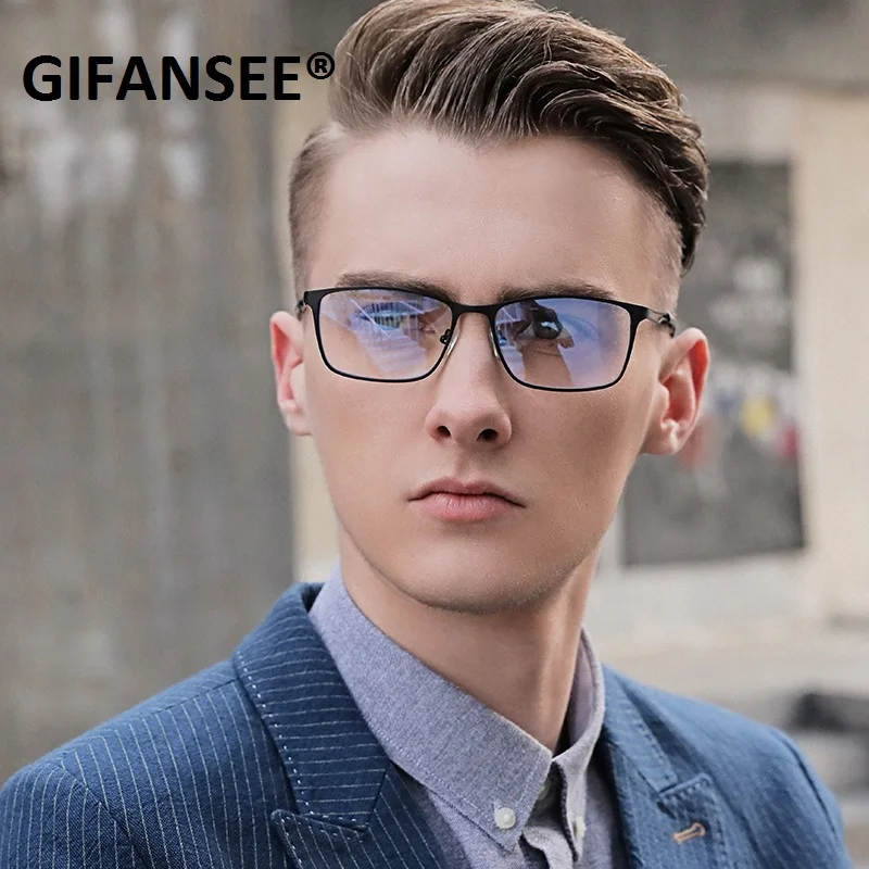 Men Business Computer Glasses High Quality Anti Blue Light Blocking Eyewear For Males phone Gaming Clear UV400 blocker | Аксессуары для